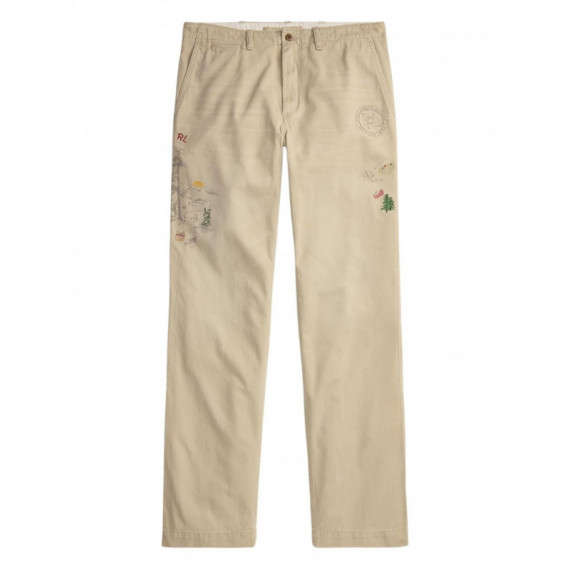 POLO RALPH LAUREN - woven-pants - CLASSIC KHAKI W EMB AND PRINT - 710P02695001/CLASSIC KHAKI W EMB AND PRINT