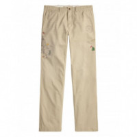 Polo RALPH LAUREN - Woven-pants - Classic Khaki W Emb And Print - 710P02695001/CLASSIC Khaki W Emb And Print