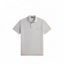 POLO RALPH LAUREN - sskccmslm1-short sleeve-knit - SOFT GREY C9676 - 710680784466/SOFT GREY C9676