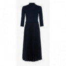 TOMMY HILFIGER - SLIM 5X2 RIB MIX MIDI DRS - C1G - F|WW0WW46138/C1G