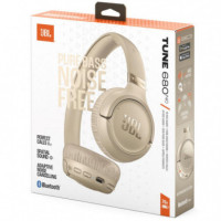 JBL Tune 680 Auriculares Inalámbricos con Cancelación Ruido Beige