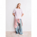 camisetas mujer Camiseta ARMEDANGELS Tarjaa Pink Must