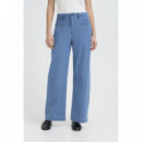 Pantalones ICHI Kate Denim Medium Blue