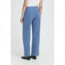 Pantalones ICHI Kate Denim Medium Blue
