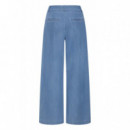 Pantalones ICHI Kate Denim Medium Blue