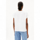 Camisetas Mujer Camiseta ARMEDANGELS Slub Jersey White