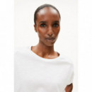 Camisetas Mujer Camiseta ARMEDANGELS Slub Jersey White