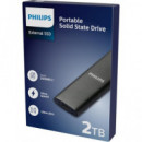 PHILIPS Disco Duro SSD Externo 2TB 550MB/s Usb C FM02SS030P