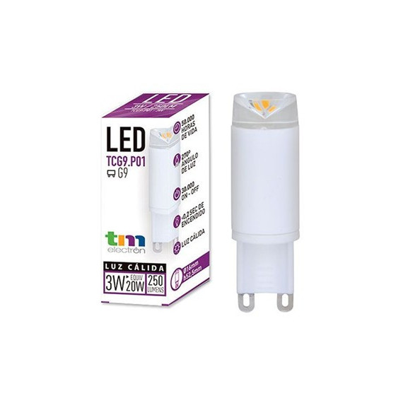 TM Electron Bombilla Led G9 3W 250 Lumenes Luz Calida TCG9-P01