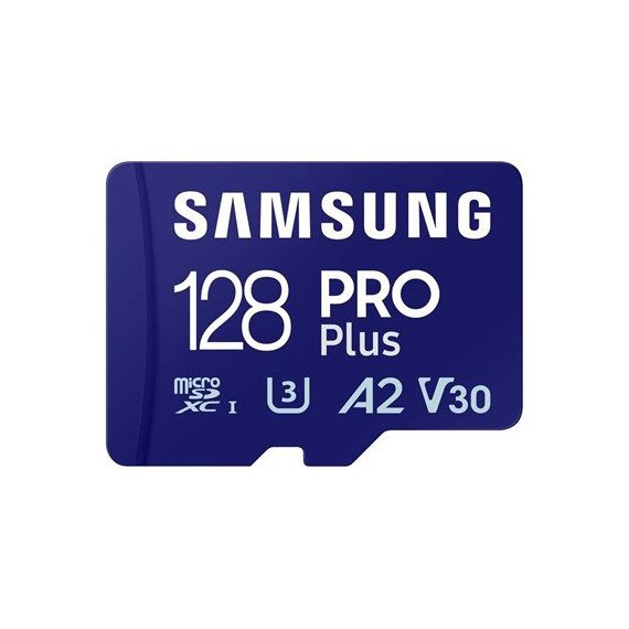 SAMSUNG Tarjeta Memoria Micro SDXC 128Gb Pro Plus Con Adaptador A2 V30 4K Ultra HD