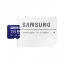 SAMSUNG Tarjeta Memoria Micro SDXC 128Gb Pro Plus Con Adaptador A2 V30 4K Ultra HD