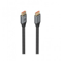 AiSENS Cable Displayport M/M V2.1 16K 60Hz 80Gbps 1.5Mtrs Gris Negro A158-0902