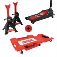 PACK AUTOMOCION GATO 2 TON + CAMILLA + CABALLETES FARGO TOOL