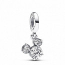 Pandora DisneyCharm Colgante en plata de ley Silueta Brillante Cabeza Mickey Mouse de 793031C01