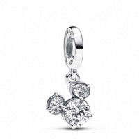 Pandora DisneyCharm Colgante en plata de ley Silueta Brillante Cabeza Mickey Mouse de 793031C01