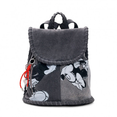 Mochila mediana denim Mickey Mouse