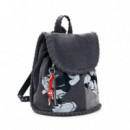 Mochila mediana denim Mickey Mouse