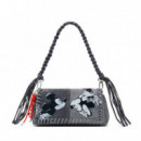 Bolso mediano denim Mickey Mouse