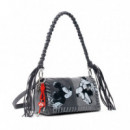 Bolso mediano denim Mickey Mouse