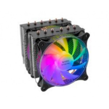 Ventilador CPU Mars Gaming Multisocket 120mm 300W Dual ARGB Negro (MCPUXT)