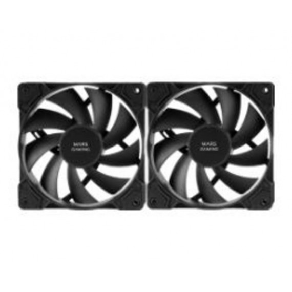 Ventilador Mars Gaming 120mm Kit de 2 Unidades Negro (MFPWMX2)