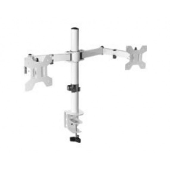 Soporte Mesa Mars Gaming 2 Monitores 13-27" Blanco (MARM2W)