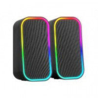 Altavoces Mars Gaming RGB 2.0 20W USB 3.5mm Bluetooth 5.3 Negros (MSOM)