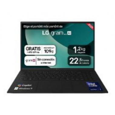Port&aacute;til LG Gram Intel Core Ultra 7-255H 32GB 1TB SSD 16" W11P Negro (16Z90T-V.AP88B)
