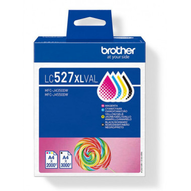 Pack Cartuchos de Tinta Brother LC527XLVAL 4 Colores Alta Capacidad