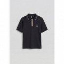 POLO MANGA CORTA NERO