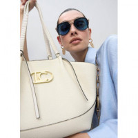 FAUX LEATHER TOTE BAG WITH BRAIDED STRAP