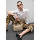 CUTWORK CROSSBODY BAG WITH METAL HANDLE