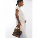 FAUX LEATHER AND LEOPARD MINI TOTE BAG B