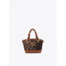 FAUX LEATHER AND LEOPARD MINI TOTE BAG B