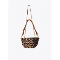 FAUX LEATHER AND LEOPARD HALF-MOON BAG B
