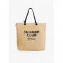 SUMMER CLUB DECONSTRUCTED RAFFIA BAG BRO