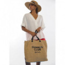 SUMMER CLUB DECONSTRUCTED RAFFIA BAG BRO