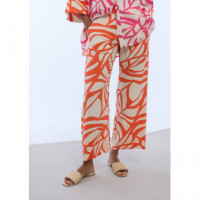 Culotte Print Hojas Crudo-naranja  LOLA CASADEMUNT