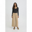 Pantalones ICHI Kate Wide Sepia Tint