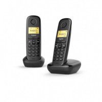 Telefono Inalambrico Siemens GIGASET A270 Duo Negro