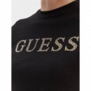 Octavia Rn Ss T-shir Jet Black A996  GUESS