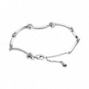 PANDORA Pulsera en Plata de Ley Margarita Brillante 598807C01