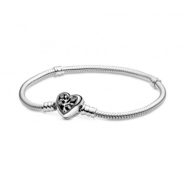 PANDORA Pulsera Moments en Plata de Ley con Cierre &aacute;rbol de la Vida para Charms 598827C01