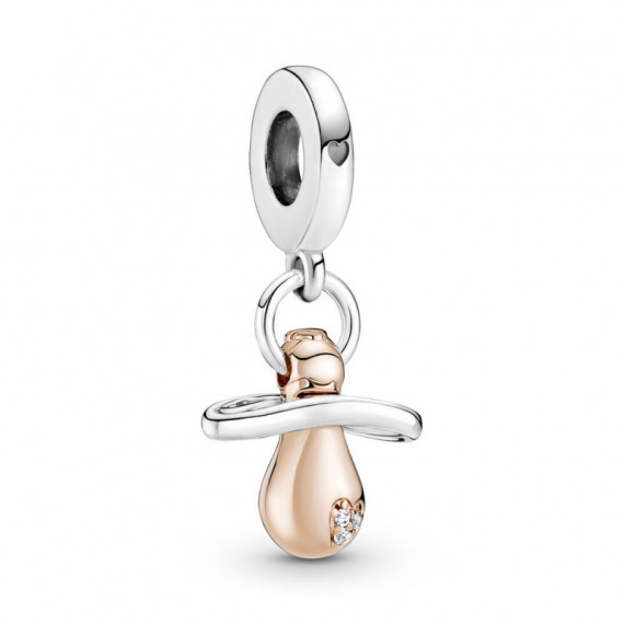 PANDORA Moments Charm Colgante en Oro Rosa de 14K Chupete Bebé 781490C01