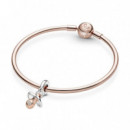 PANDORA Moments Charm Colgante en Oro Rosa de 14K Chupete Bebé 781490C01