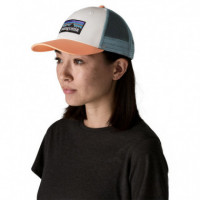 Gorros y Gorras Gorra PATAGONIA P-6 Logo Lopro Trucker White / Peach Sherbet