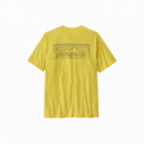 Camisetas Hombre Camiseta PATAGONIA Men's P-6 Logo Responsibili-tee® Lemon Zest