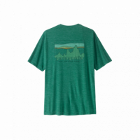 Camisetas Hombre Camiseta PATAGONIA M’s Cap Cool Daily ‘73 Skyline Light Gem Green X-dye