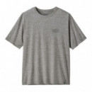 Camisetas Hombre Camiseta PATAGONIA M’s Cap Cool Daily Shirt Strataspire Feather Grey