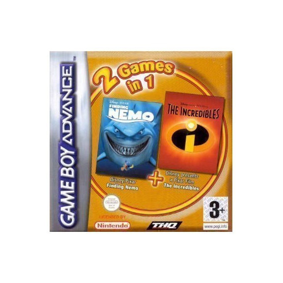 2 X 1 Buscando a Nemo + los Increibles Gameboy Advance  THQ